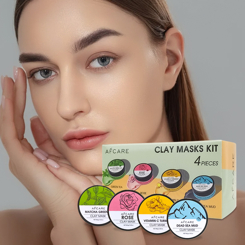 4 Pcs Clay Face Mask Set - Tur - Green Tea Cleansing Clay Mask recension och pris