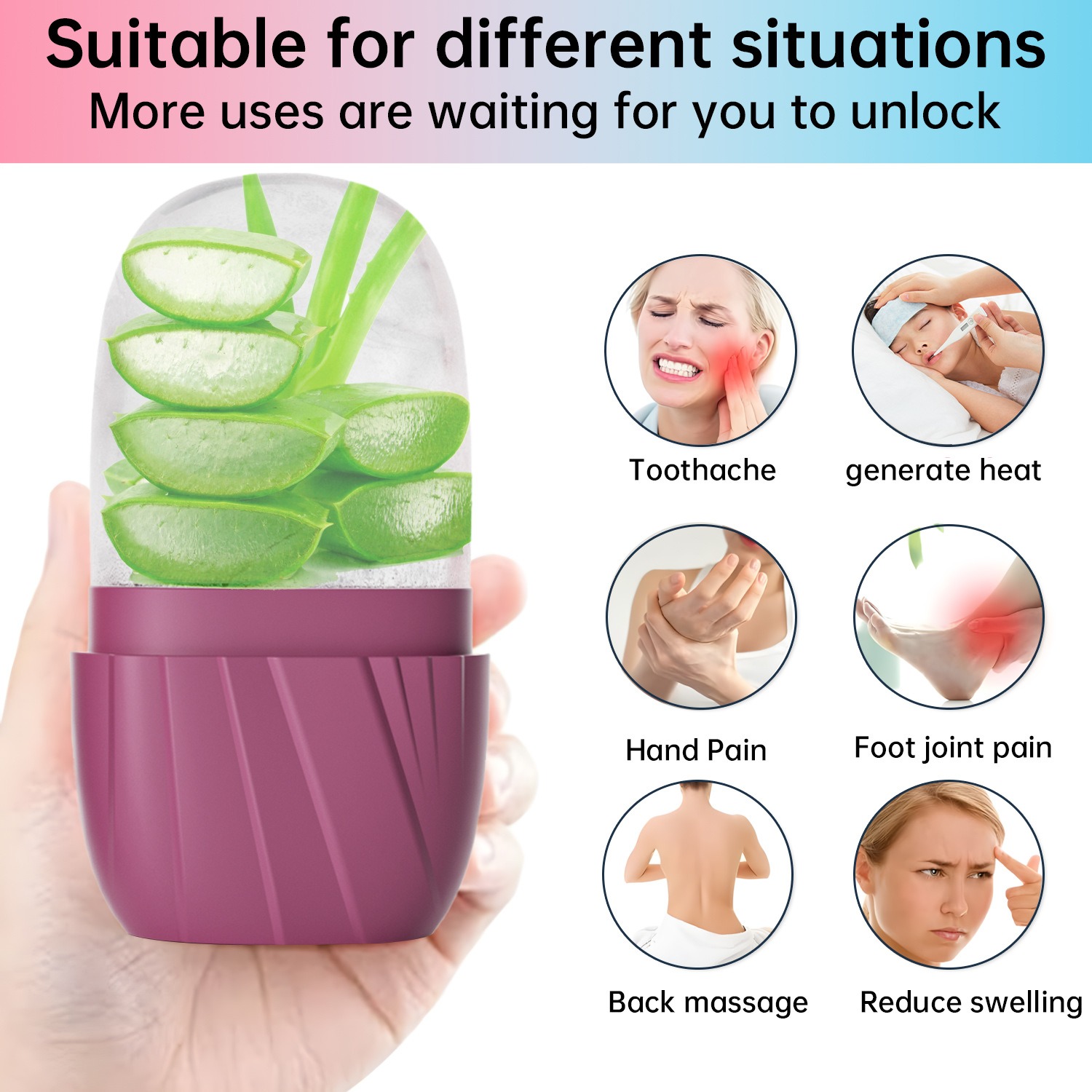 Aesthetic Striped Facial Ice M - Face Ice Roller Puffiness recension och pris
