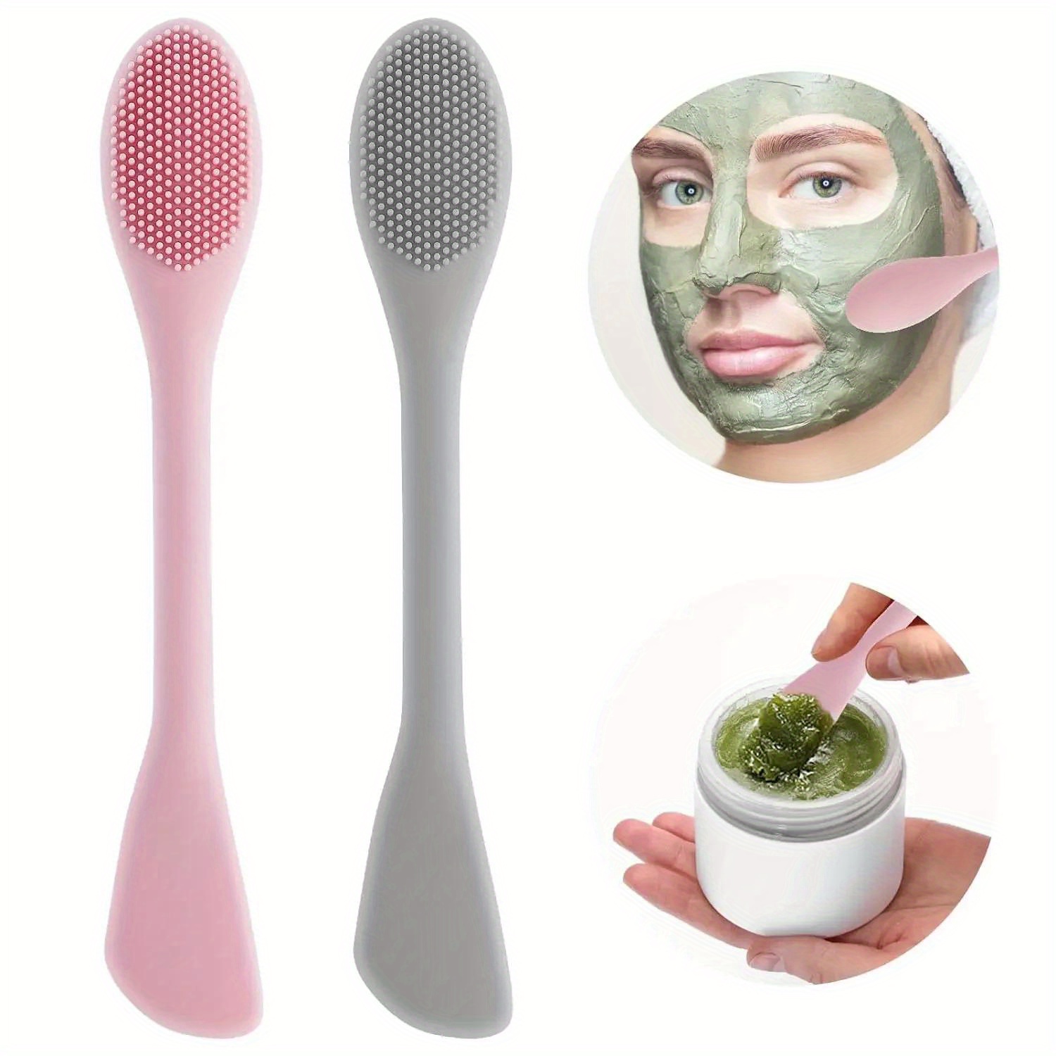 Double Head Facial Mask Brush  - Silicone Face Scrubber Electric recension och pris