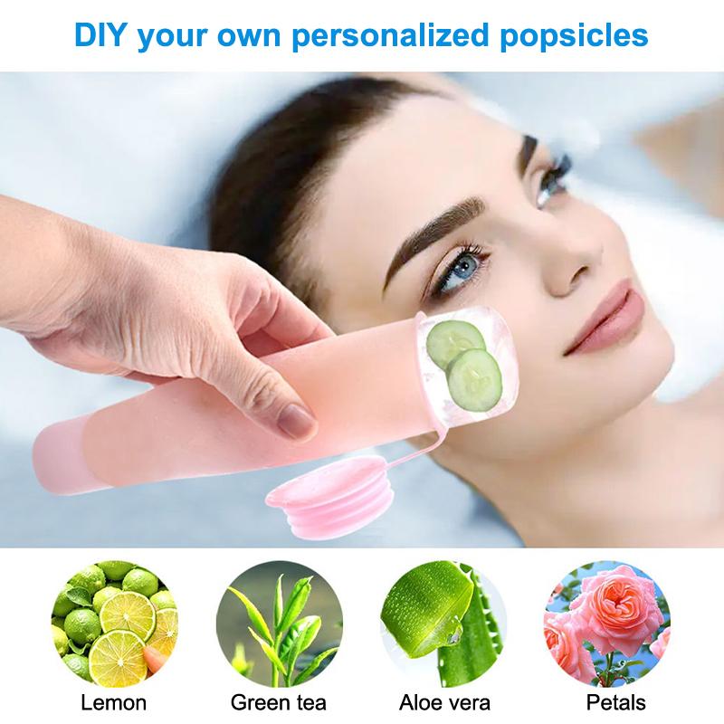 1PC Silicone Cube Tray Shape I - Face Ice Roller Puffiness recension och pris