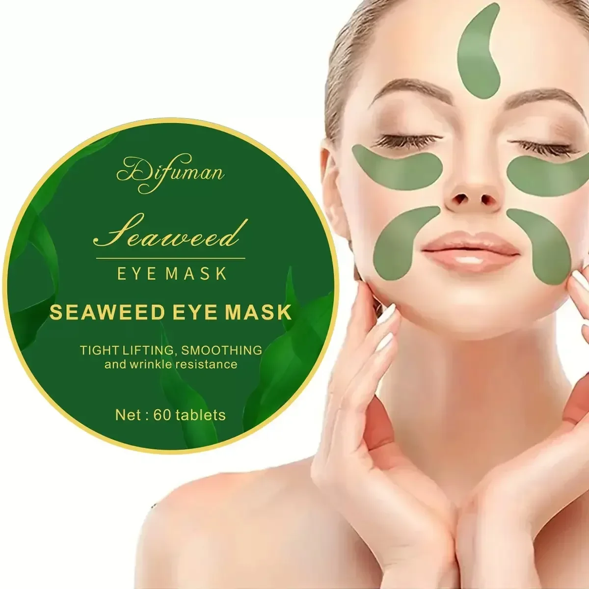 60pcs seaweed hyaluronic acid  - Collagen Under Eye Patches recension och pris