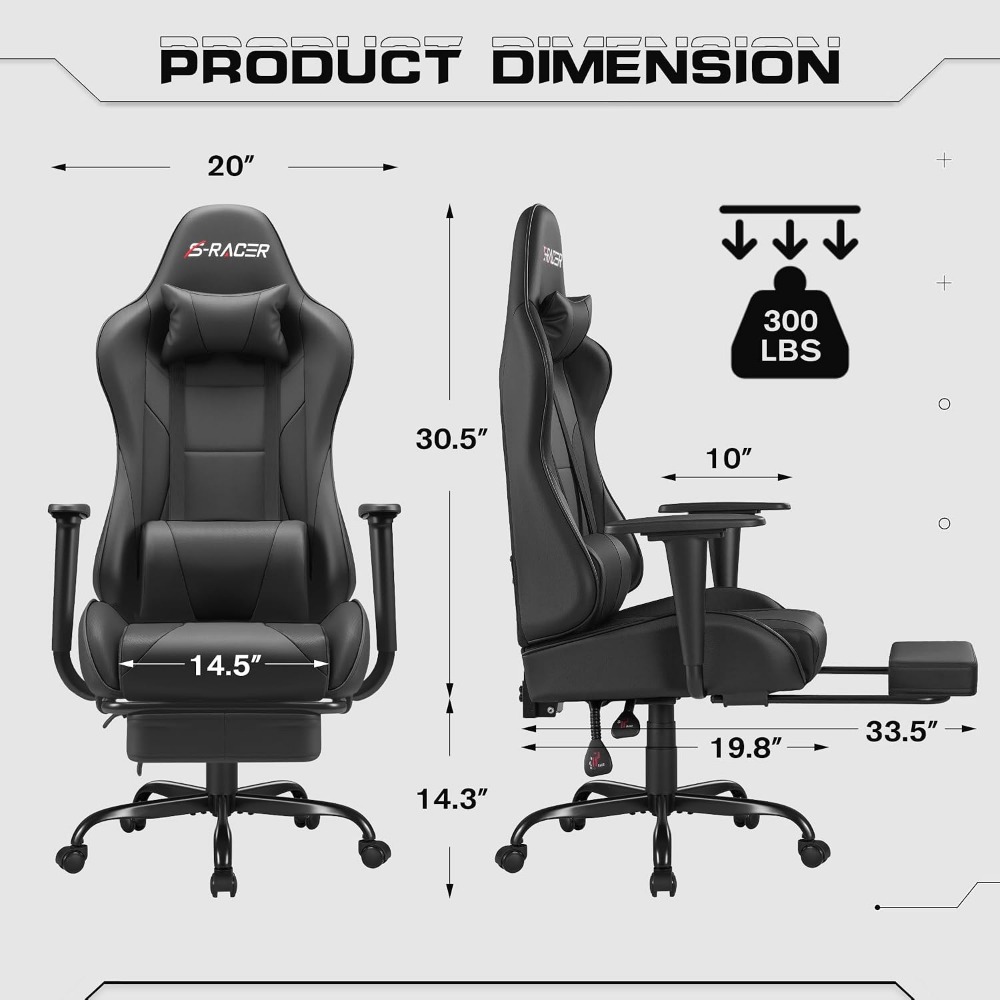Gaming Chairs: Ergonomic Desk  - Massage recension och pris