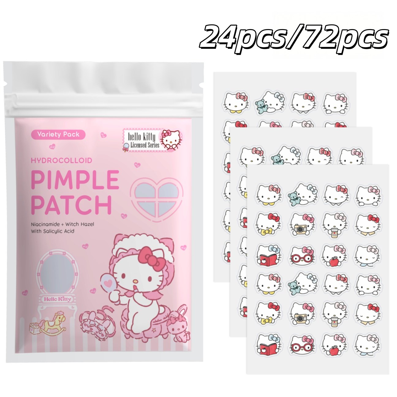 24/72pcs Hello Kitty Hydrocoll - Hydrocolloid Pimple Patch recension och pris