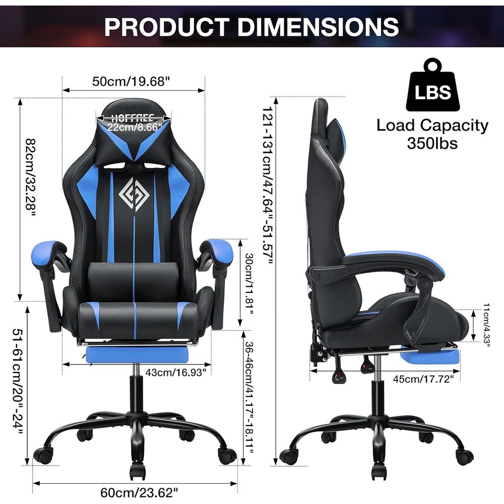LED Gaming Chair with Massage  - Massage recension och pris